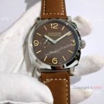Best Copy Radiomir Panerai SS Brown Leather Strap Watch PAM 619